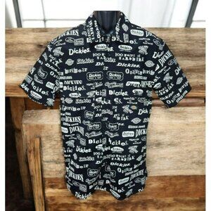 Dickies Men's Black Graphic Short Sleeve Shirt Small
